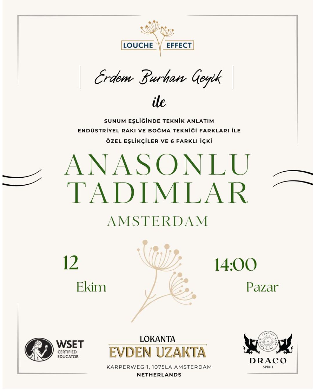12-10-2025: Raki teknolojileri, Turk rakisi ile Bogma Kulturu ve Egitimi Amsterdam